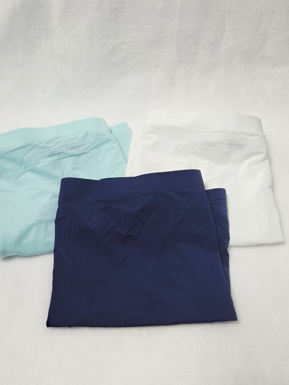 SAMAVAN Men's Boxer Briefs 3-Pack Size L Solid Polyamide/Spandex